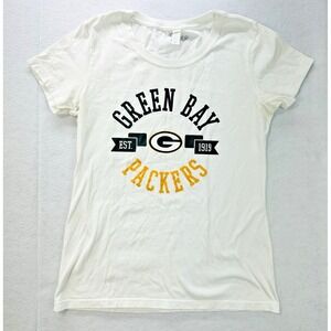 Green Bay Packers‎ Babydoll Shirt Large Slim Fit GIII 4Her White Football